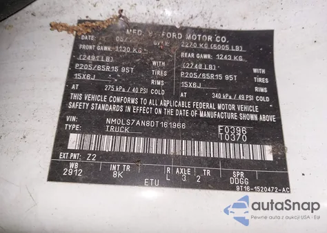 2013 Ford Transit Connect Xl from USA, damaged, VIN NM0LS7AN8DT161966